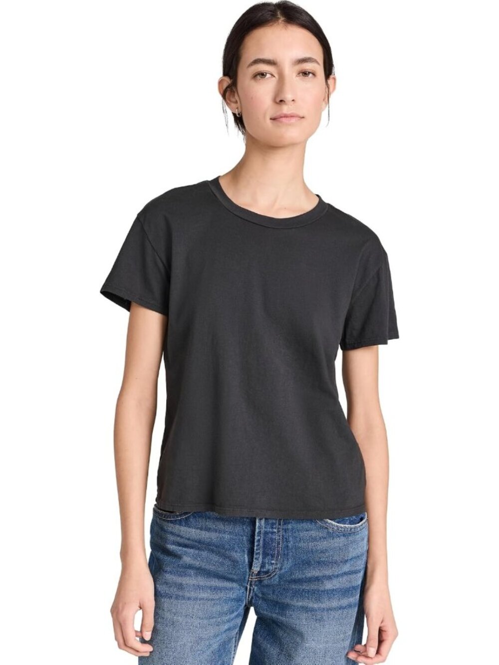 Cotton Boxy Crew Tee for Women - Soft, Casual, Perfect for Everyday Wear